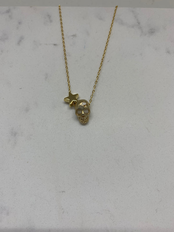 skull and star necklace