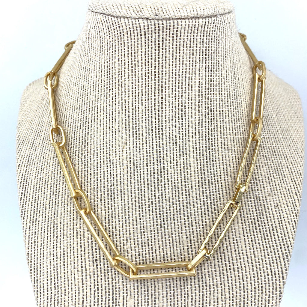 Buy Midday Necklace in Gold Fill, Gold Link Necklace, Rectangle Chain, Long  Link Chain, Simple Gold Chunky Chain, Thick Chain, Layering Chain Online in  India - Etsy